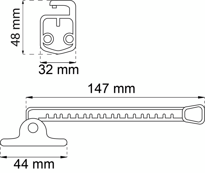 FÖNSTERHÅLLARE INÅTGÅENDE VIT 1225-2