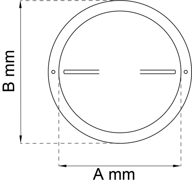 TALLRIKSVENTIL RUND ALUM 154MM 80