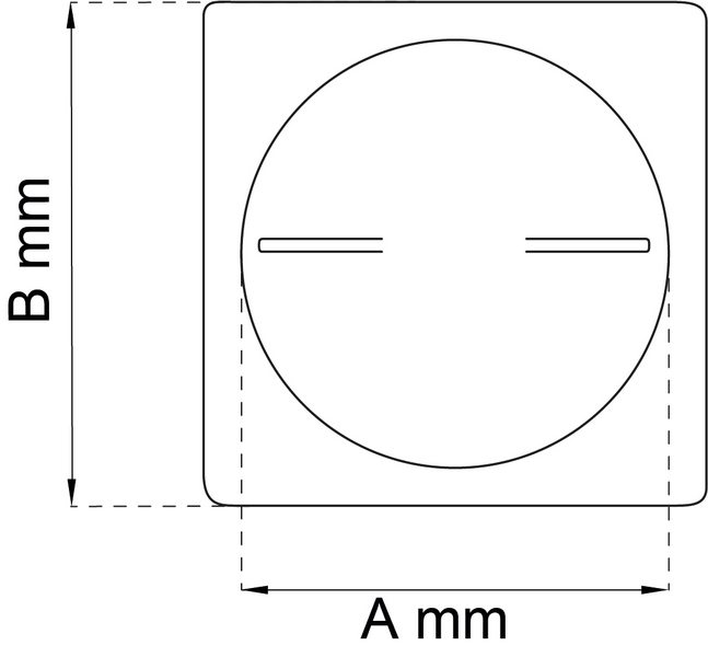 TALLRIKSVENTIL 85 ALU 100MM 4K FYRKANT