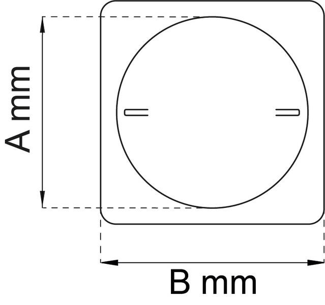 TALLRIKSVENTIL 4KANT VIT 125MM 285 PLAST SKRUV AV PLAST