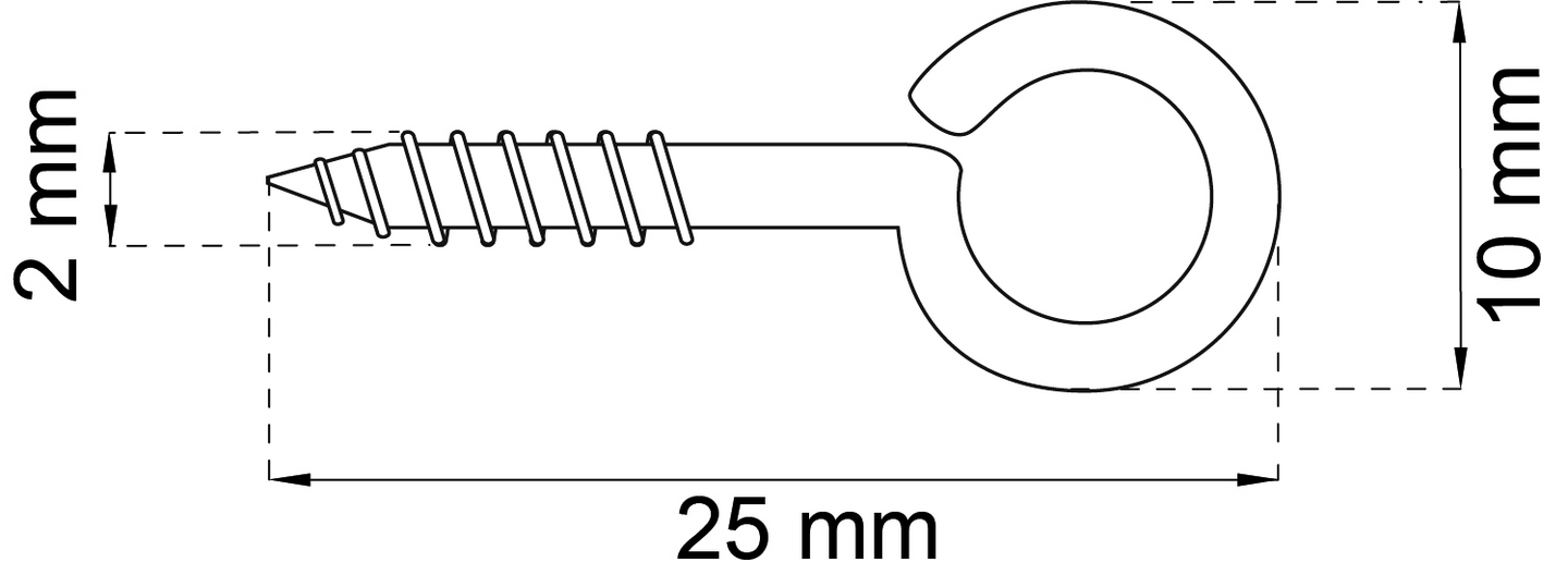 SKRUVÖGLA HABO 7X14X1.8MM 200P, .