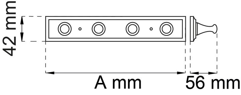 HANDDUKSHÄNGARE HABO 775-4 VIT 42X350MM