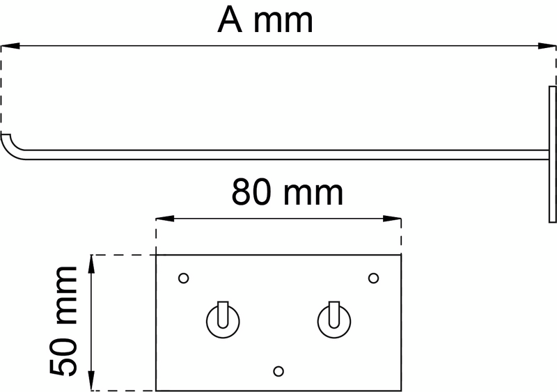 REDSKAPSHÅLLARE habo  85MM GALV 724