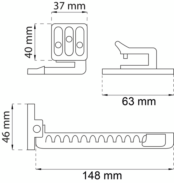 VÄDRINGSBESLAG HABO 5566-1 VIT, INÅT/UTÅTGÅENDE MAX 10CM