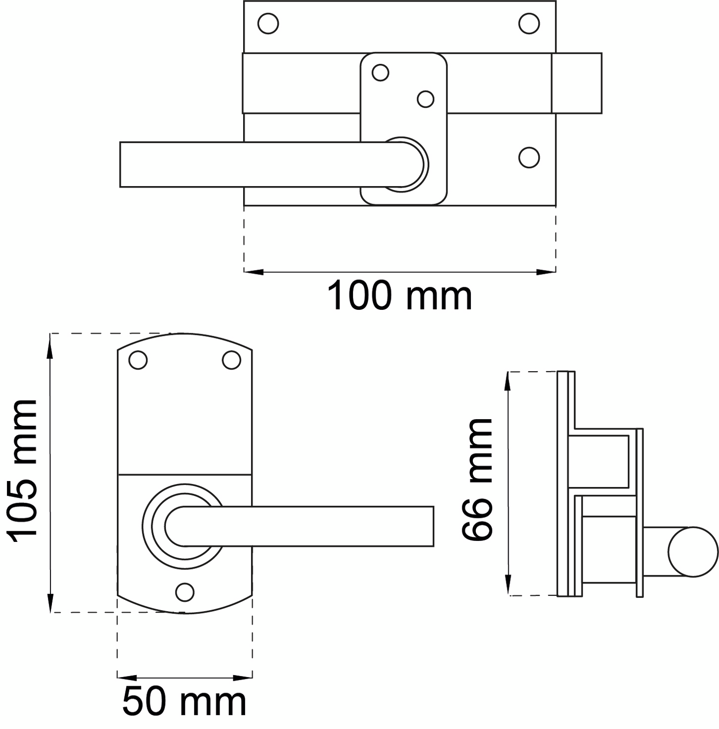 AD-LÅS HABO 2440 HÖGER SVART