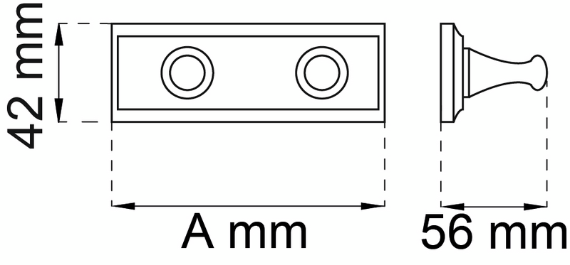 HANDDUKSHÄNGARE HABO 775-2 VIT 42X150MM