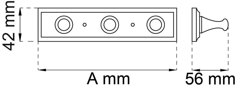 HANDDUKSHÄNGARE HABO 775-3 VIT 42X250MM