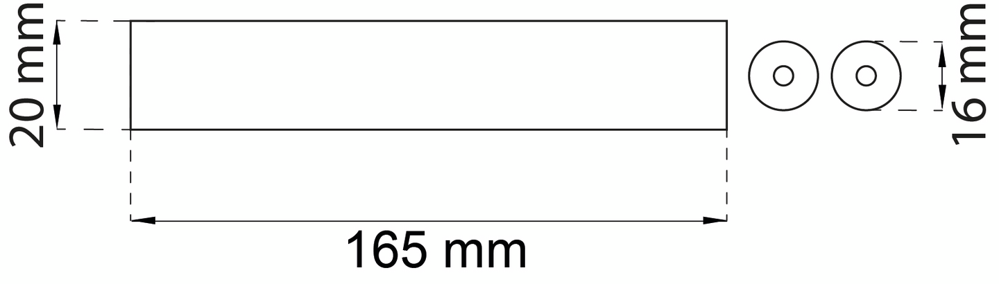 MÖBELANKARE HABO 26500-1 VIT 165MM
