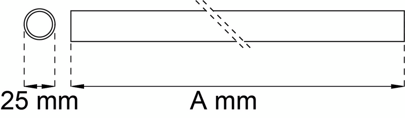 STENYLRÖR HABO 1600 VIT 25X2480MM
