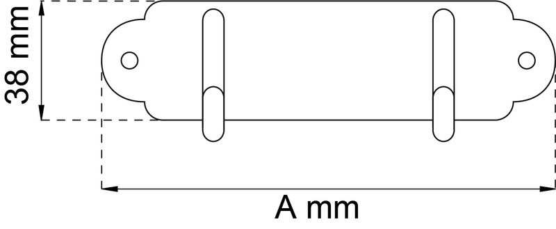 HANDDUKSHÄNGARE 1804-4 KROM 1804-4 340X38MM