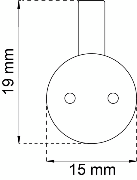 KROK ALL-KROK 611 VIT 19MM 6P PLAST BETONGKROK