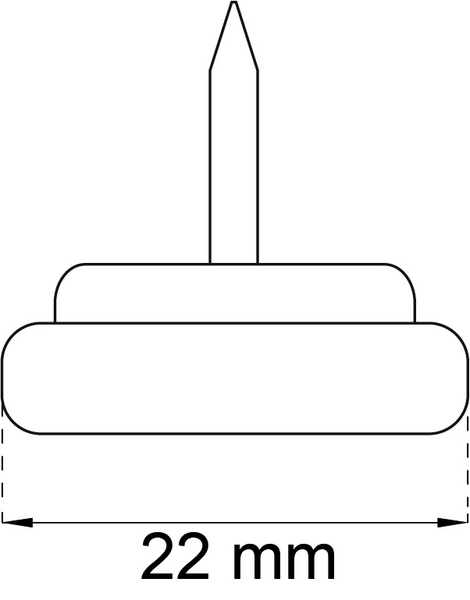 GOLVSKYDD HABO 107 NICKEL 22MM 4ST