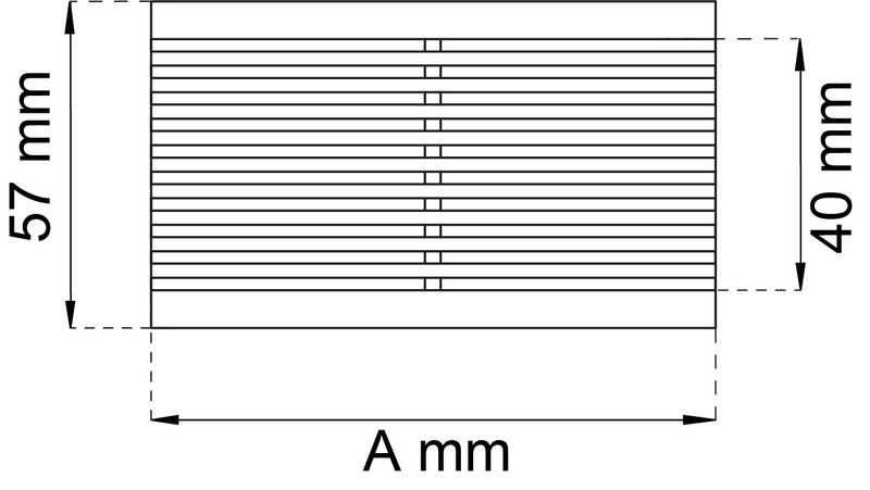 MODULGALLER HABO MELLANSTYCKE 1501 VIT 57X110MM