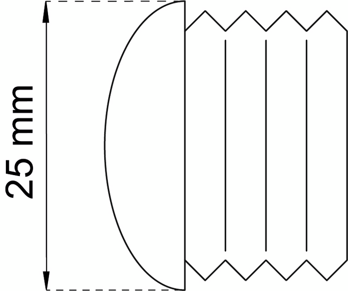 ÄNDKNOPP 325 PLAST VIT SB 325 PLAST VIT SB