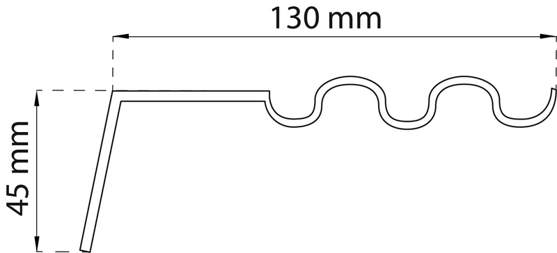 STÖDKROK HABO C-PROFIL 1463-5 VIT