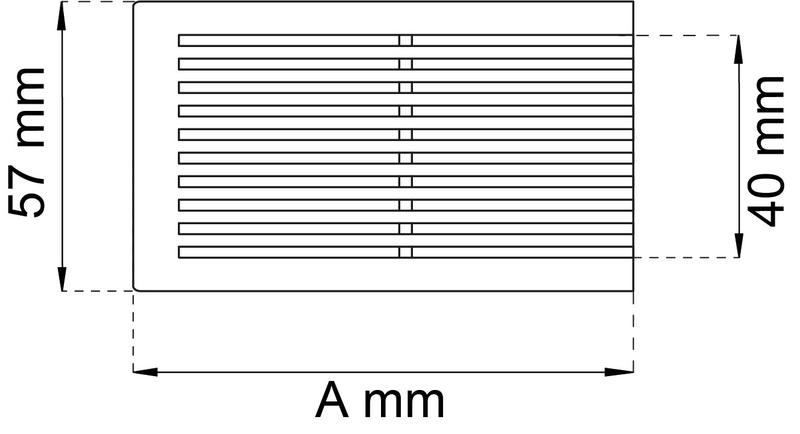 MODULGALLER HABO ÄNDSTYCKE 1500 VIT 57X200MM