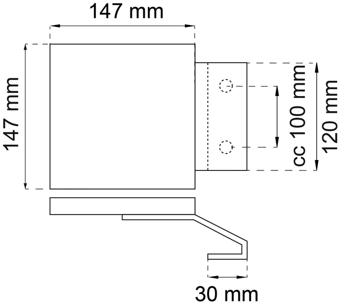 TRYCKPLATTA HABO 1430 SVART, 1430 SVART