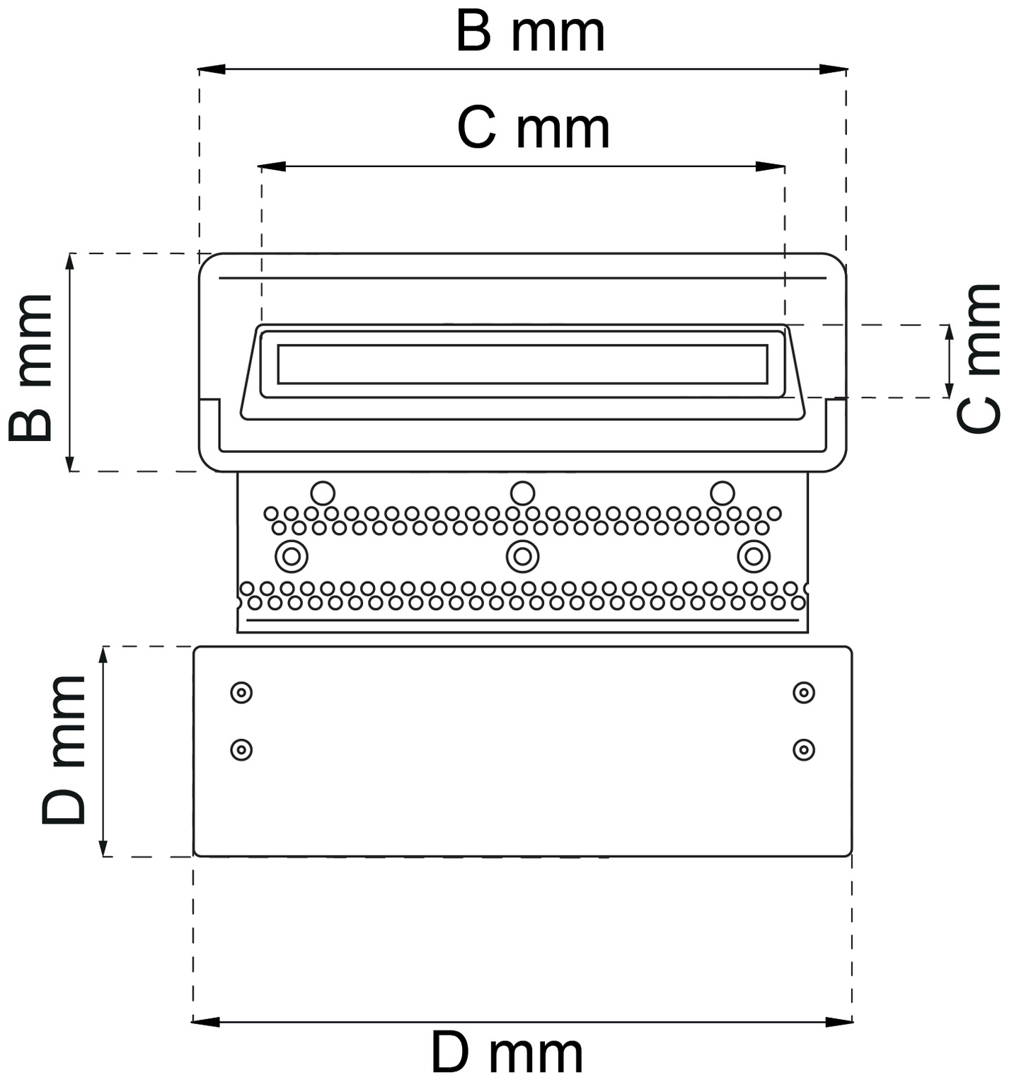 BREVINKAST HABO MED BAKLUCKA NICKEL 60-64MM