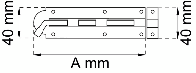 SKJUTREGEL 208MM GALV 777