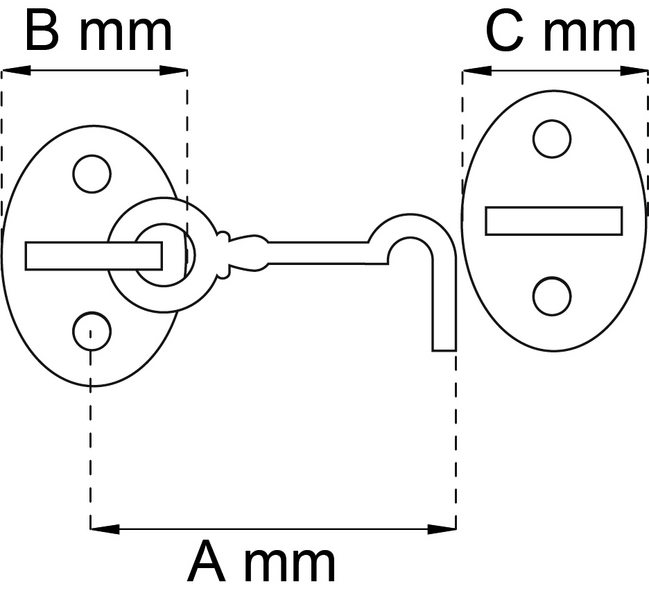 KAJUTHAKE HABO 7402 KROM 43MM