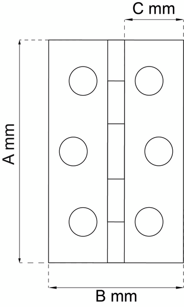 GÅNGJÄRN 40X30MM MATT MÄSS 2P 1165