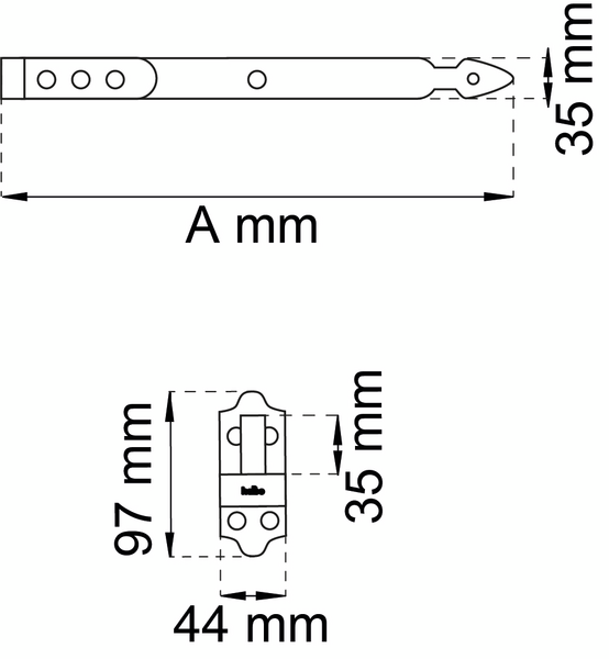 HAKGÅNGJÄRN  300MM SVART 2P 214
