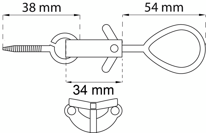 FÖNSTERLÅS HABO INKL SKRUV 277, 277 VITMETALL