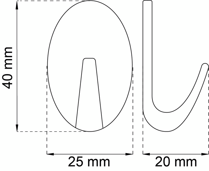 KROK HABO 2041 SJÄLVHÄFTANDE RF 40X25MM 2ST