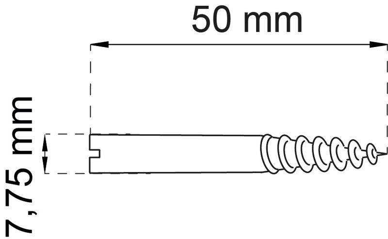 DÖRRSTIFT 50MM 144 GALV 2P ELFÖRZINKAD