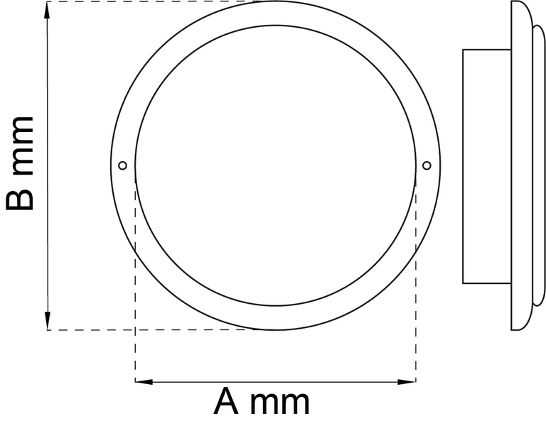 TALLRIKSVENTIL HABO TL STÅL VIT 100, D95/120MM