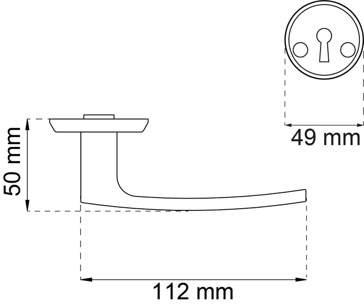DÖRRHANDTAG A2012 KOMBI B KROM