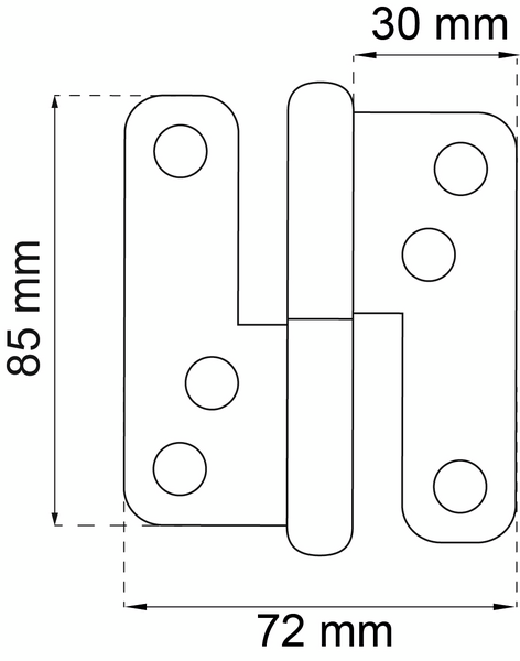 GÅNGJÄRN  85MM HÖGER GALV 2P 1222 LYFTGÅNGJÄRN ELFÖRZINKAD