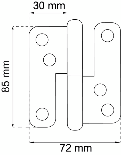 GÅNGJÄRN 85MM VÄNSTER GALV 2P 1222 LYFTGÅNGJÄRN ELFÖRZINKAD