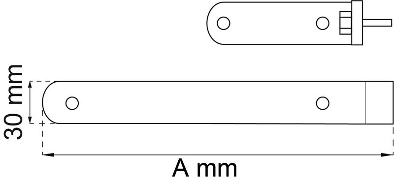 HAKGÅNGJÄRN  300MM GALV 212 ELFÖRZINKAD