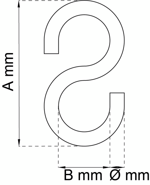 S-KROK ÖPPEN 35MM GALV 5P 106