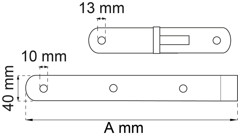HAKGÅNGJÄRN HABO 1000MM GALV 212B BOCKAD ELFÖRZINKAD