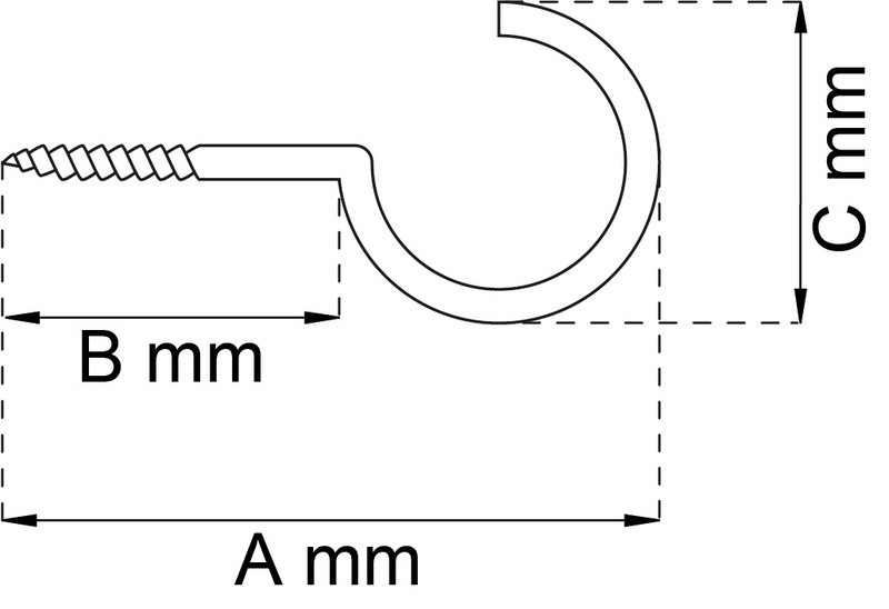SKRUVKROK HABO 15 GALV 50MM, 15 50MM GALV
