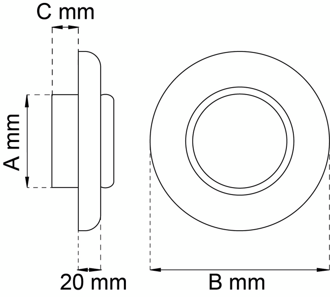 FRÅNLUFTSVENTIL HABO 1200 PLAST, 1200 160MM PLAST