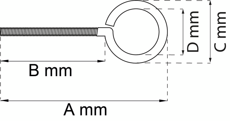 SKRUVÖGLA HABO 5002 EFZ M4X33MM 5ST