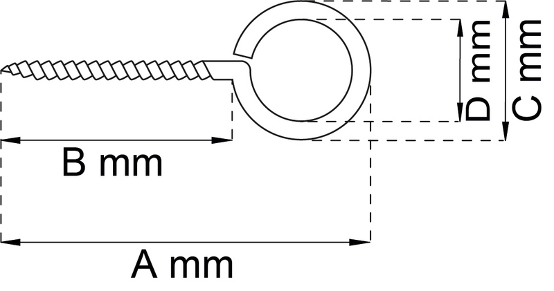 SKRUVÖGLA 61X4MM GALV 10P 1