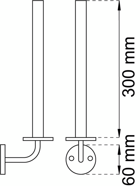 RESERVPAPPERSHÅLLARE HABO 2230 KROM 300MM