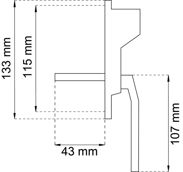 FÖNSTERHANDTAG HABO 2140 VÄNSTER, 2140 VÄNSTER KROM SB