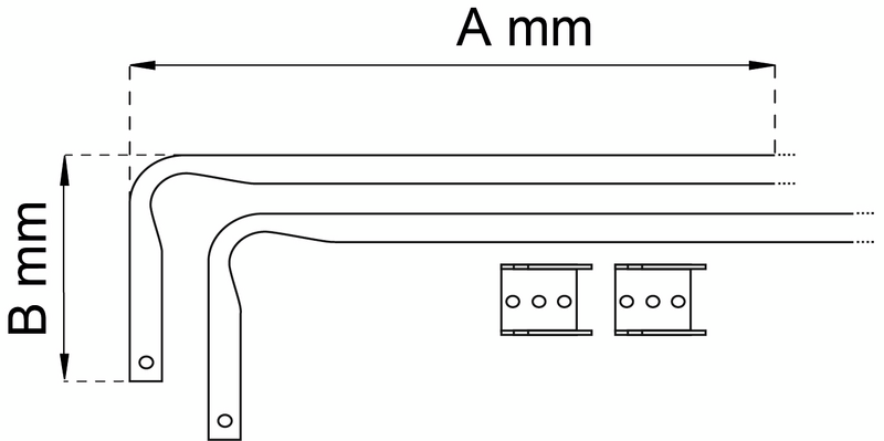 GARDINSKENA HABO C-PROFIL 1231-5 VIT 12/90-160CM