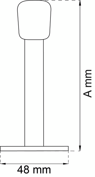 DÖRRSTOPP HABO 110MM KROM, 7470