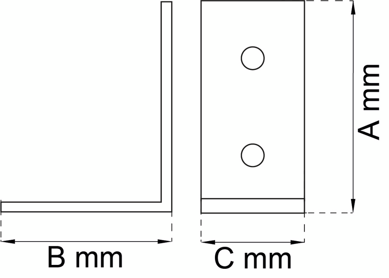 VINKELJÄRN  38X38X13MM GALV 2P 6101