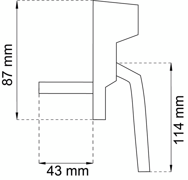 FÖNSTERHANDTAG HABO 2164 VÄ KROM