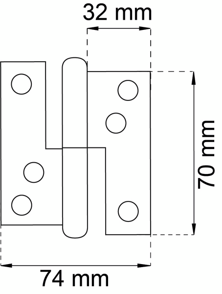 LYFTGÅNGJÄRN HABO 1002 HÖ EFZ 70MM 2ST