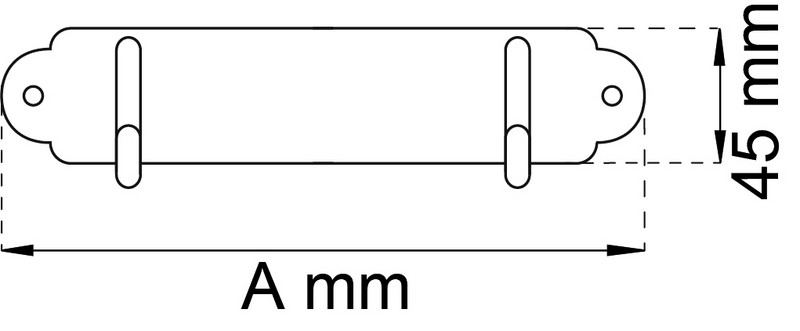 HANDDUKSHÄNGARE HABO 1803-2 VIT 45X160MM