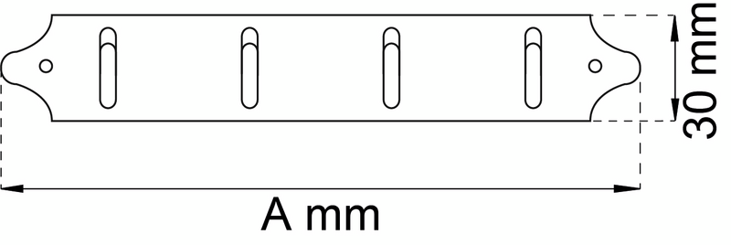 HANDDUKSHÄNGARE 4-KROK VIT 124-4 236X30MM