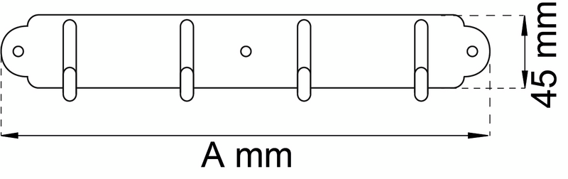 HANDDUKSHÄNGARE HABO 1803-4 VIT 45X335MM